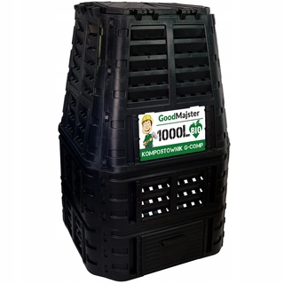 Kompostér do záhrady - GoodMajster 1-komorový kompostér, 1000 l, čierny